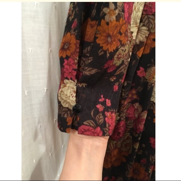 Vintage 80s Boutique Orange Pink Black White Dress - Picture 5 of 11